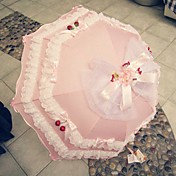 Fragola Decorato Rosa Nylon impermeabile Ombrello Lolita dolce