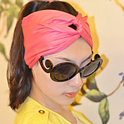 Women's Fashion Pink Leather Wide Hair Band