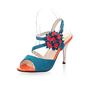 Camurça estilete Sandals calcanhar com o partido / Evening Flor Shoes (mais cores)