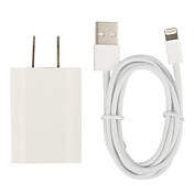 UL-Stecker Wechselstrom-Wand-Ladegerät mit 100cm Blitz-Kabel für iPhone 5, iPod (AC110-240V, 1A)