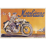 gedrukte kunst Motobecane door uitstekende affiche