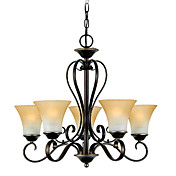 300W Luz Chandelier Transitional Europeia com 5 luzes Up in Urban Style