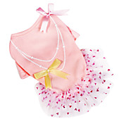 Bowknot Necklace Pattern Lacy Dress for Dogs (XS-XL)