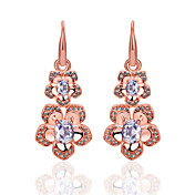 Classic Rose Gold / Platinum Plated Kroonluchter van het kristal oorbellen (meer kleuren)