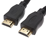 Gold Plated 1080p HDMI V1.3 Kabel voor Xbox 360 en PS3 (1,8 m, Zwart)