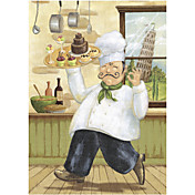 Impresso Arte Pessoas Chef feliz II Daphné B.