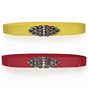Diamante feminina Moda da Sharp frisada cinta elástica