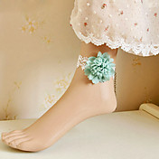 Handmade mousseline de soie bleue Blossom Pays Lolita cheville