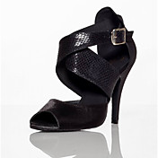 Customized Women's Satin Ankle Strap Latin / Ballroom Dance Shoes(More Colors)