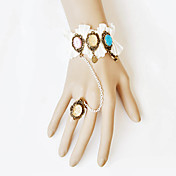 Handmade White Lace Aristocrat Lolita Bracelet