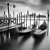 Printed Art Landscape Venice Gondolas by Nina Papiorek