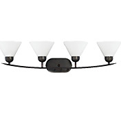 Luz de la pared Chic 240W con White Opal ácido Shades grabar vidrio