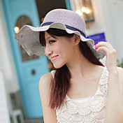Dames Zomer Super Big Wave Brim UV Foldable Bow Zonnehoed