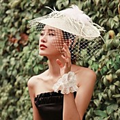 Gorgeous Flax With Feather Special Occasion Hats(More Colors)