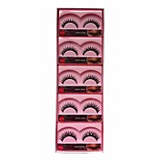 10 Pair Black Machine Made False Eyelashes YBK070