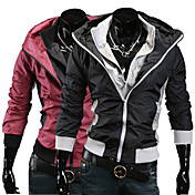 Duplo homens Collar Hoodie Cor Jaquetas Contraste