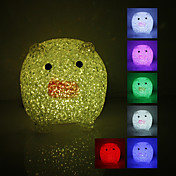 Cristal Pig Shaped Mudando a cor Night Light LED (USB)