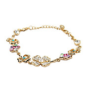 Shiny 18K Gold plated with Rhinestone Women's Fashion Bracelets