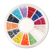 200-teiliges Perlmutt & Strass Nagel Design