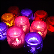 luce elettronica senza fiamma principale della candela (colore casuale)
