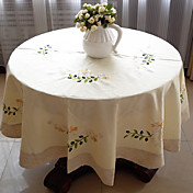 Traditional Khaki Floral Table Cloths