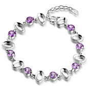 18k Fashion Plated With Rhinestone Women's Bracelet