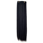 High Quality Synthetic 45cm Clip-In Straight Hair Extension 4 Colors to Choose
