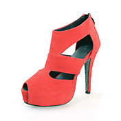 Suede Stiletto Heel Sandals With Hollow-out Party / Evening Shoes (More Colors)