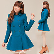 Women's Drop Waist Wool Coat