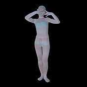 Blanco Terciopelo Unisex Zentai Full Body