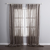 (Twee panelen) traditionele polyester katoen mix jacquard streep vitrages