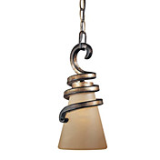 40W Luz retro Pendant artístico com Alabaster Sombra de vidro em roda Projeto de Transição