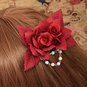 אדום עבודת היד רוז headpiece כותנה הקלסית לוליטה