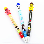 Homme Couleur Black Hat Gel Ink Pen (couleurs aléatoires 1PCS)