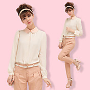 Chiffon kralen Women's Bow Blouse