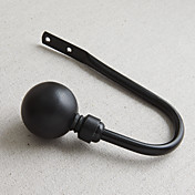 Kugelknauf Antique Schwarz-Finish Holdbacks (One Pair)