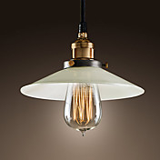 60W luz colgante minimalista moderno con pantalla de vidrio y cadena Adjustale (E27/E26 Base)