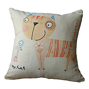 Cat Print Decorative Pillow Cover