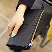 Vintage Simple Vrouwen Kwasten Genuine Leather Wallet