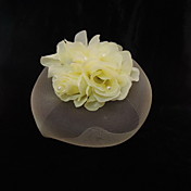 Fabulous Net With Silk Flower Women's Birdcage Veils