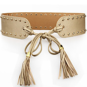 Damen Einfache Rivet Knot Gürtel mit Quasten