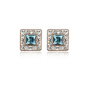 Elegant Alloy Vierkante Nagel van het Kristal Earring