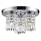 180W Luxurious Flush Mount Light with 3 Lights and Crystal Beaded Pendants