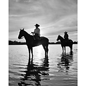 Printed Art Landscape Riding At Sunset, Rothbury, Michigan 03 by Monte Nagler