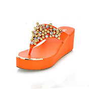 Fabulous Leatherette Wedge Heel Sandals With Beading Party / Evening Shoes(More Colors)