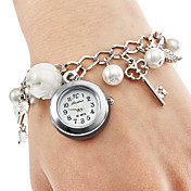Kvinners Alloy plast Analog Quartz Armbånd Watch (Hvit)