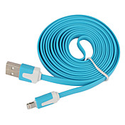 Foudre 8Pin Colorful Charge et Data Cable plat pour l'iPhone 5, iPad Mini, iPad 4, iPod (200cm de longueur)