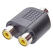 3.5mm audio naar 2RCA f / f adapter