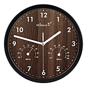 Diseño simple reloj de pared con termómetro y higrómetro