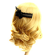 Handmade Black Satin 11cm Retro Style Gothic Lolita  Barrette